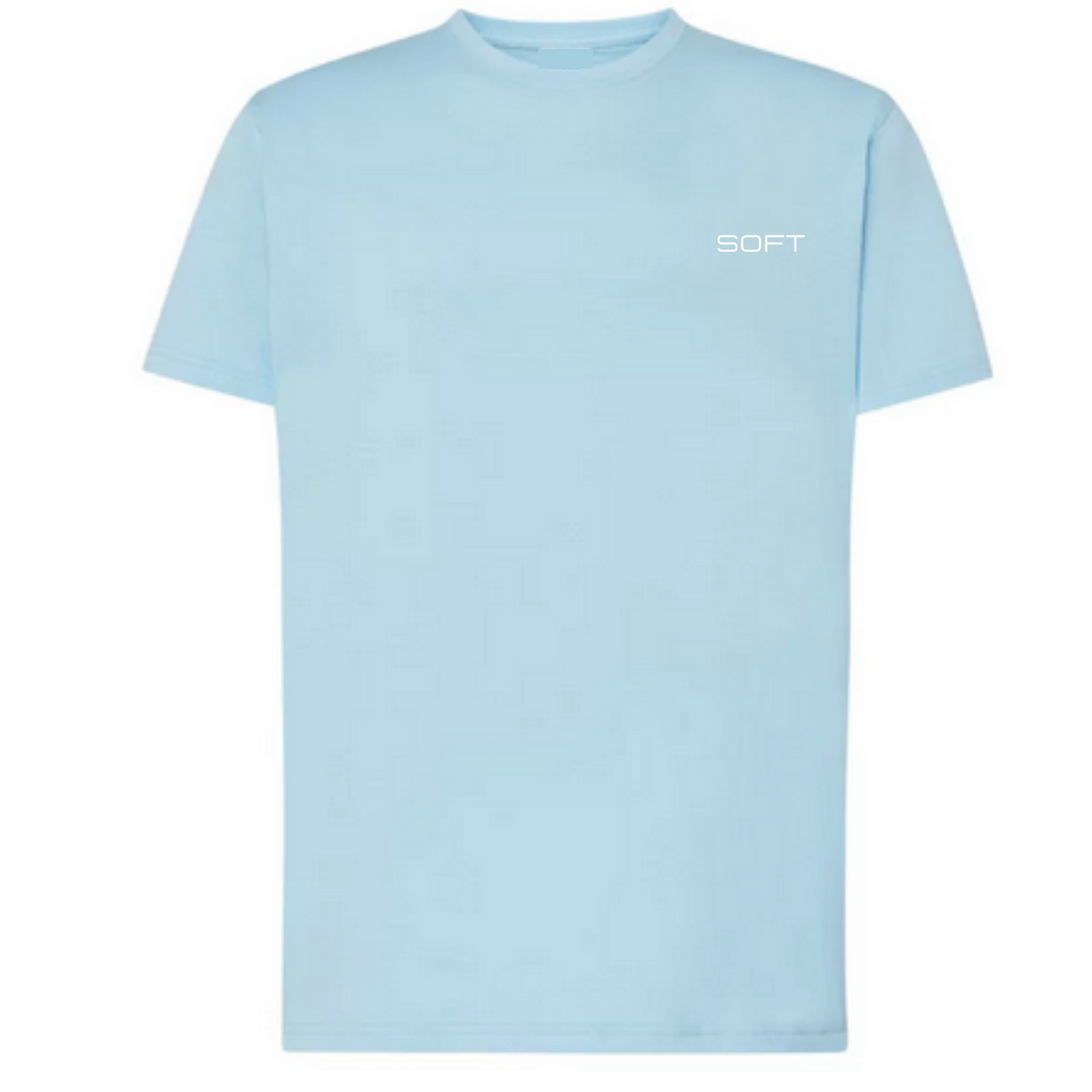 T-Shirt Homme Bleu Pastel - Broderie Coeur